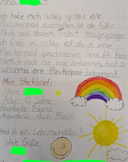 Flaschenpostantwort
