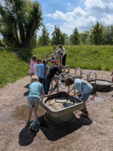 Spaß am Wasserspielplatz